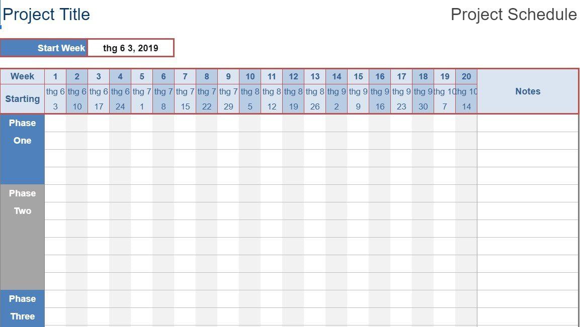 quản lý công việc trên excel