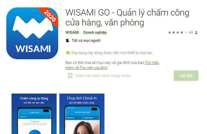 Phần mềm chấm công online miễn phí Wisami