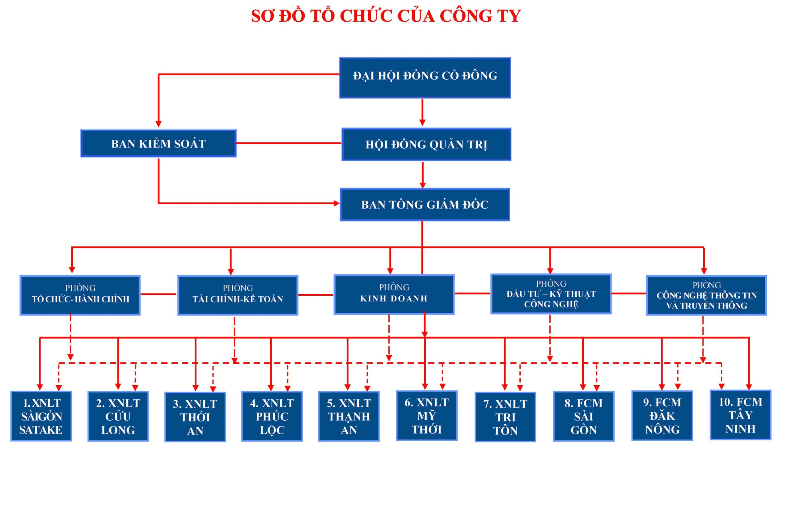 sơ đồ tổ chức công ty