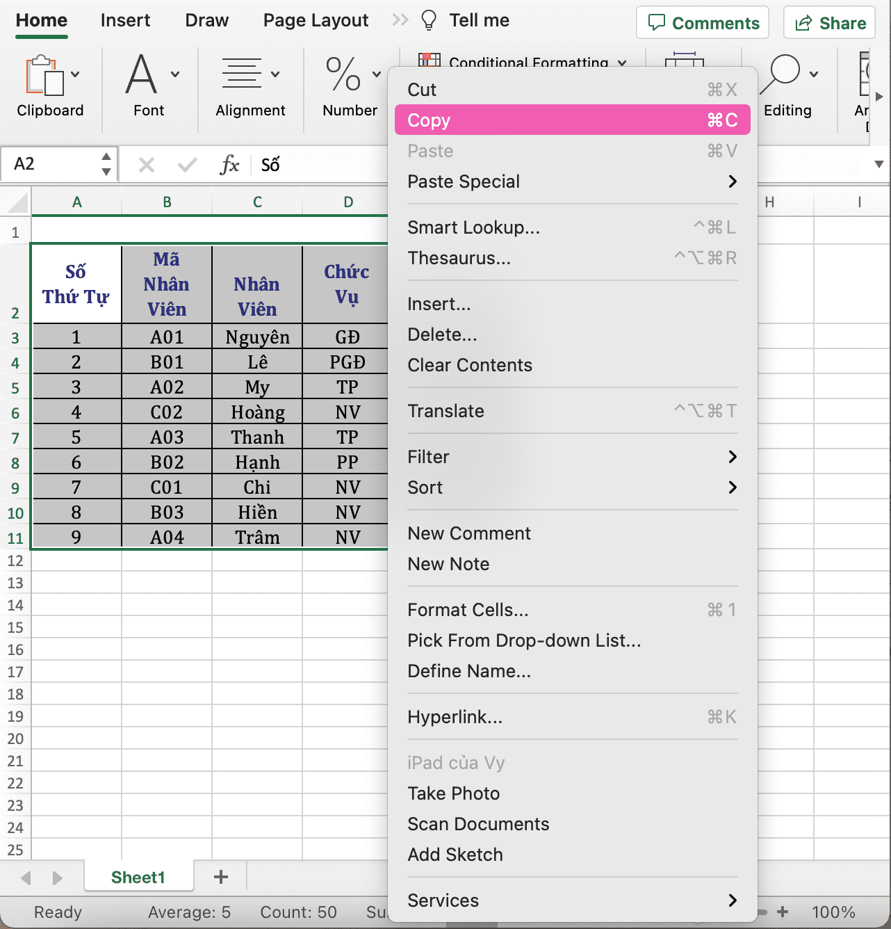 chuyển excel sang word