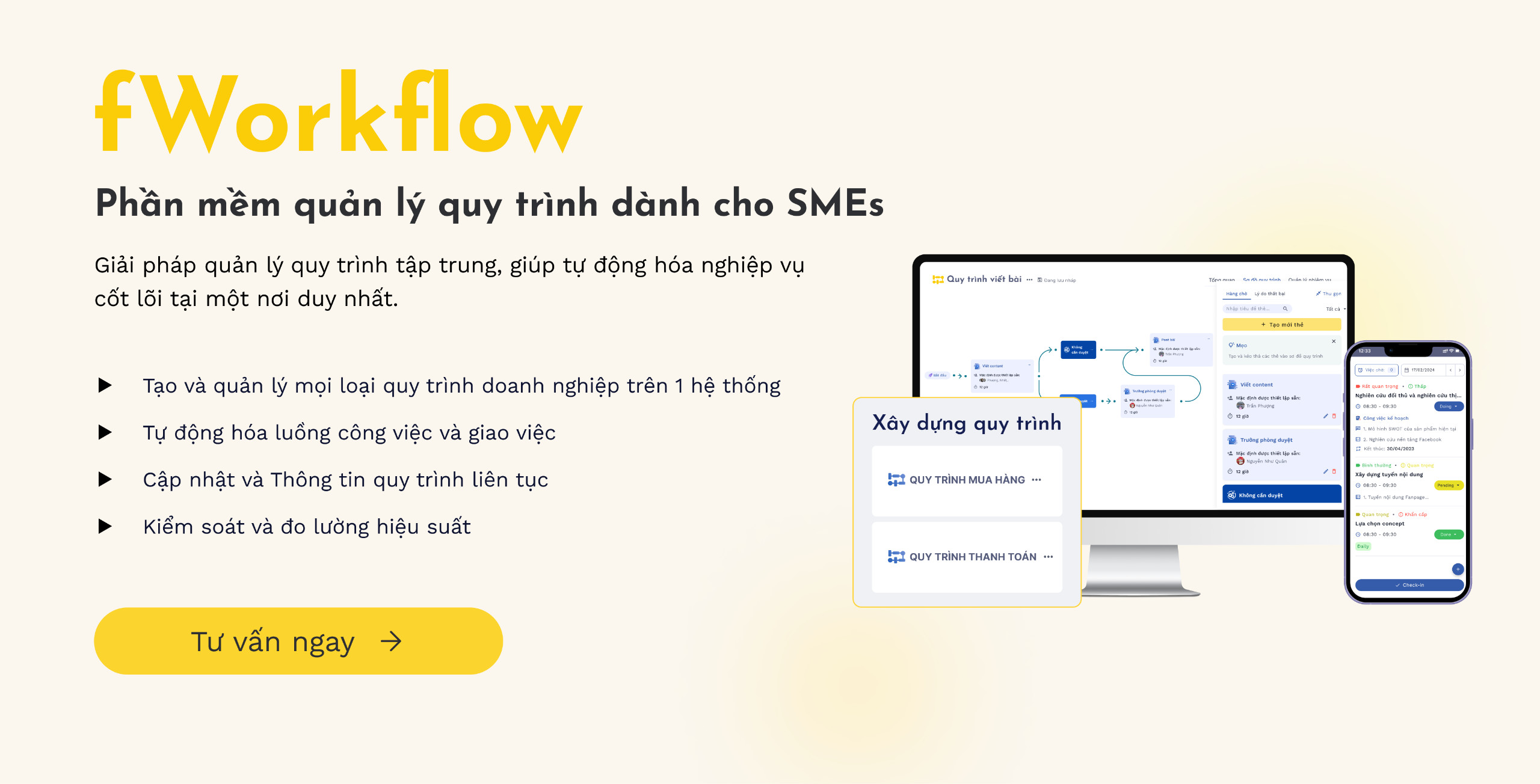 fWorkflow phần mềm quản lý quy trình dành cho SMEs