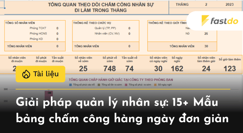 Giải pháp quản lý nhân sự: 15+ Mẫu bảng chấm công hàng ngày đơn giản