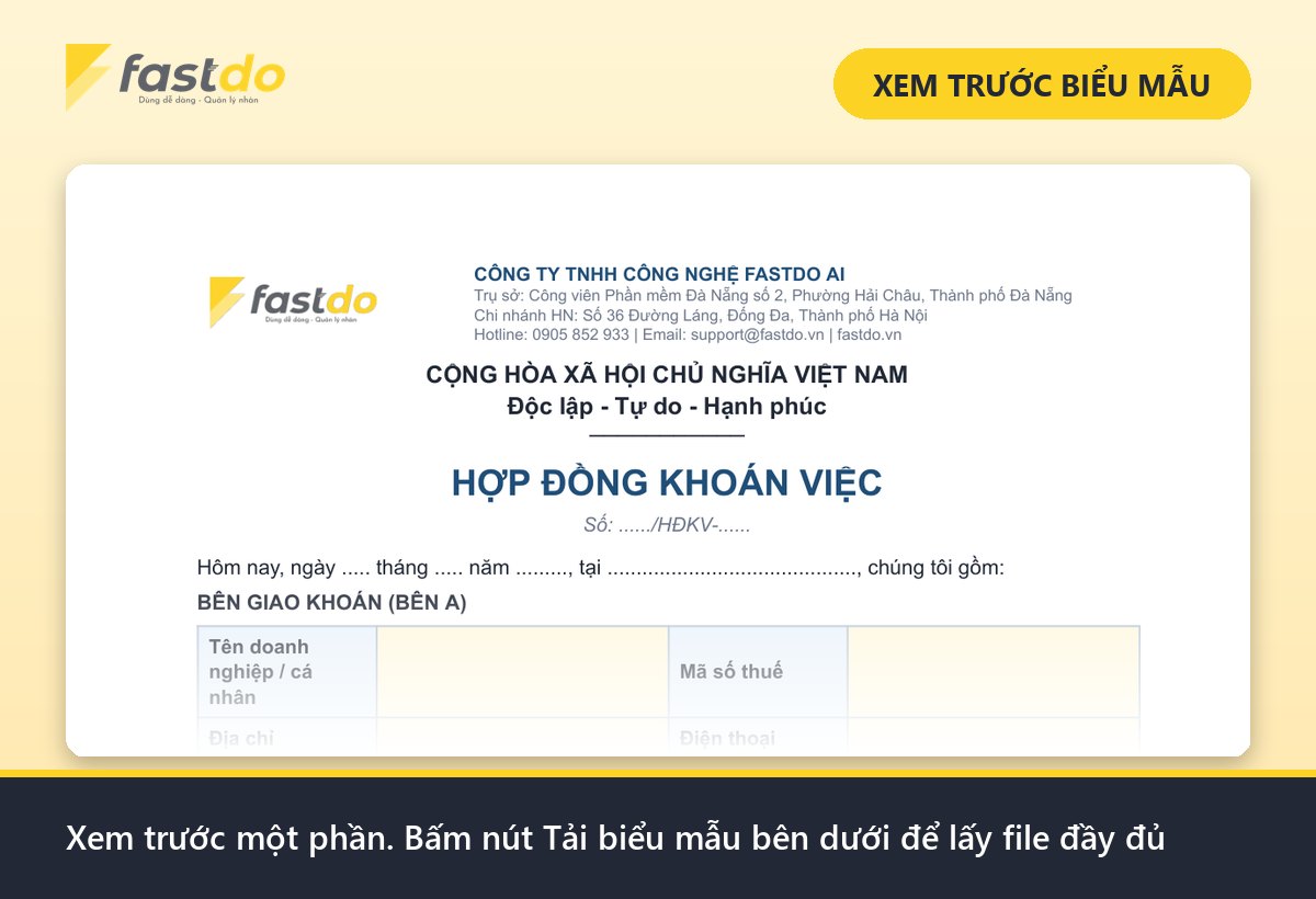hợp đồng khoán việc: xem trước mẫu hợp đồng khoán việc Fastdo (tải file đầy đủ ở nút bên dưới)