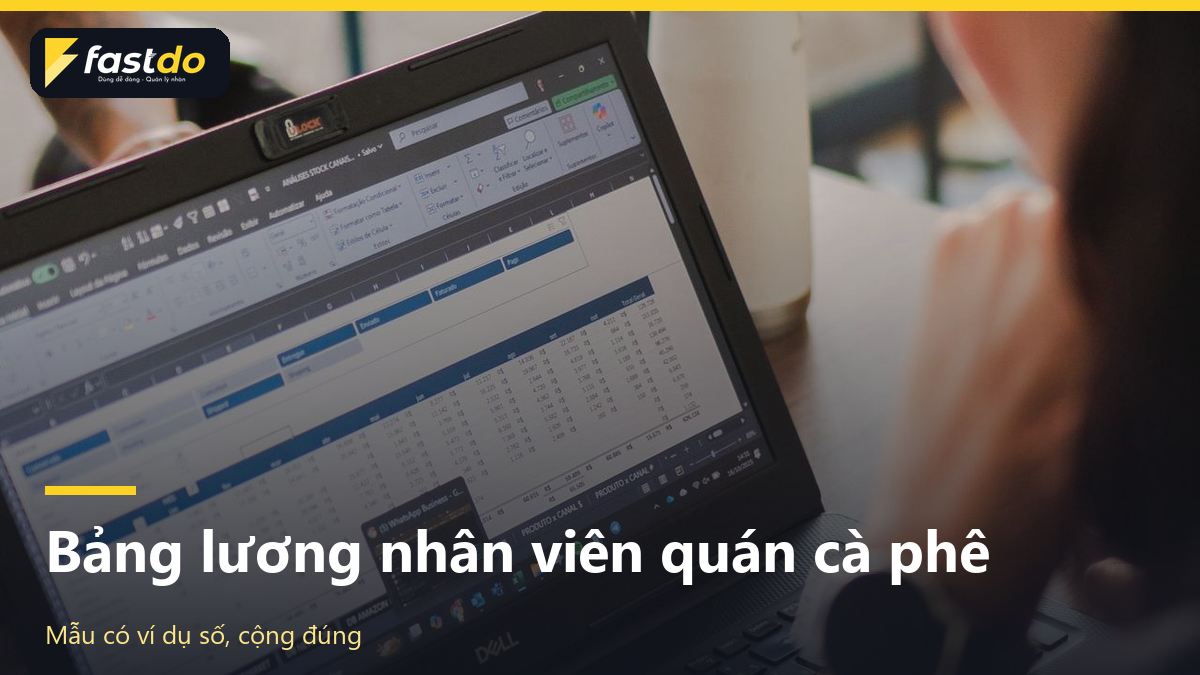 bảng lương nhân viên nhà hàng: bảng lương nhân viên quán cà phê trên Excel
