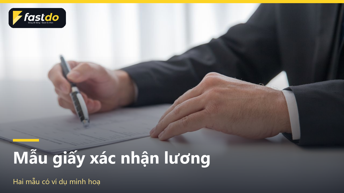 mẫu giấy xác nhận lương có chữ ký và dấu doanh nghiệp